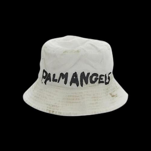 Palm Angels Logo Bucket Hat 'Beige/Black'
