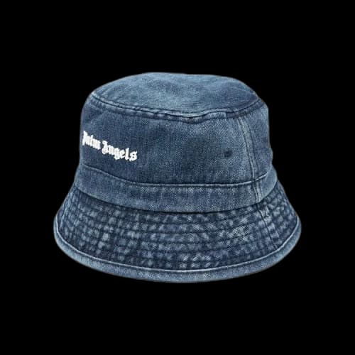 Palm Angels Denim Bucket Hat 'Blue/White'