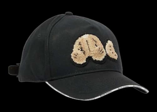Palm Angels Bear Motif Baseball Cap Black/Brown