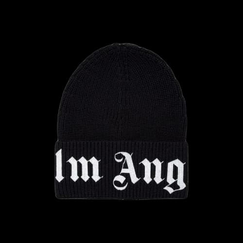 Palm Angels Logo Beanie 'Black/White'