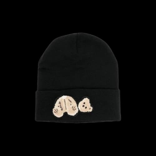 Palm Angels Bear Printed Beanie 'Black/Brown'