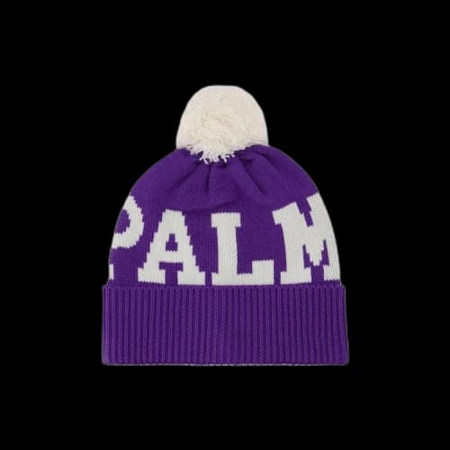 Palm Angels Logo Pompon Beanie 'Violet'