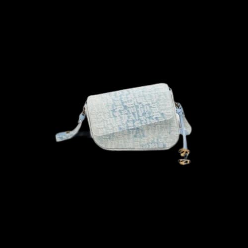Palm Angels Monogram Shoulder Crash Bag 'Blue'