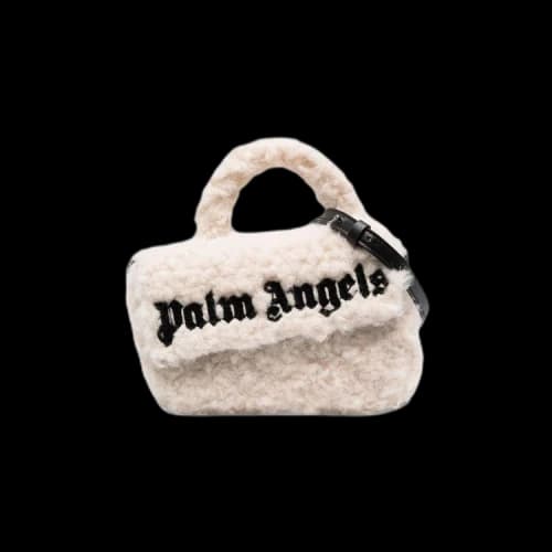 Palm Angels Sherpa Crash Bag 'White/Black'