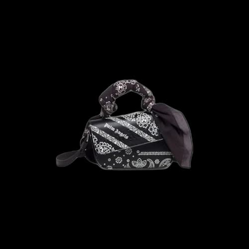 Palm Angels Bandana Mini Crash Bag 'Black/White'