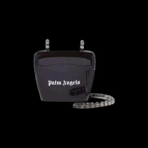 Palm Angels Mini Padlock Bag 'Black/White'