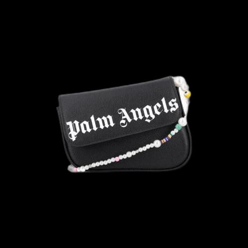 Palm Angels Crash Beaded Crossbody Bag 'Black/White'