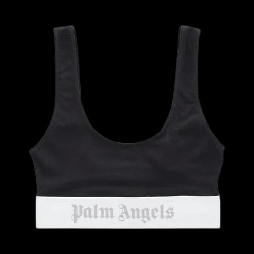 Palm Angels Classic Logo Bra 'Black/Light Grey'