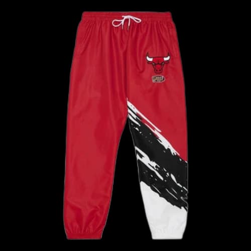Mitchell & Ness x NBA Paintbrush Warm Up Pants 'Chicago Bulls'
