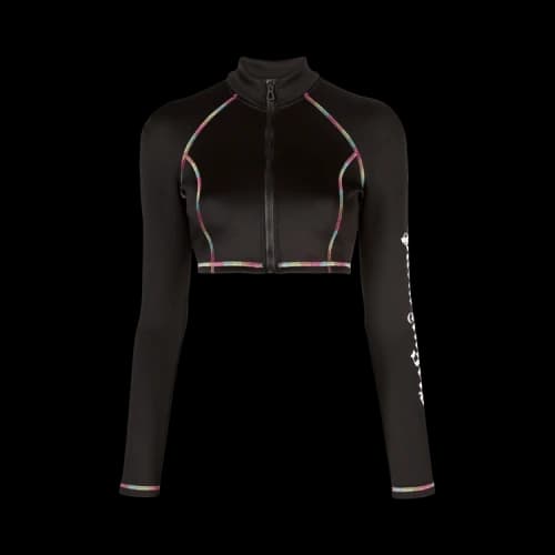 Palm Angels Neoprene Surf Top Long-Sleeve 'Black/White'