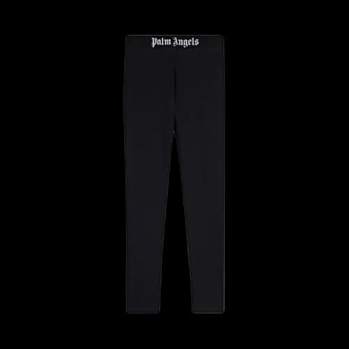 Palm Angels Womens Logo Leggings Black/White
