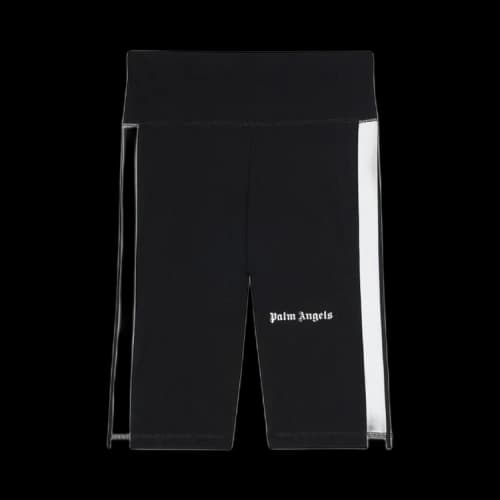 Palm Angels Training Track Cyclist Biking Shorts Black/White
