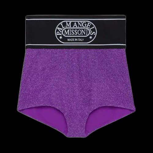 Palm Angels x Missoni Lurex Mini Shorts 'Purple/White'