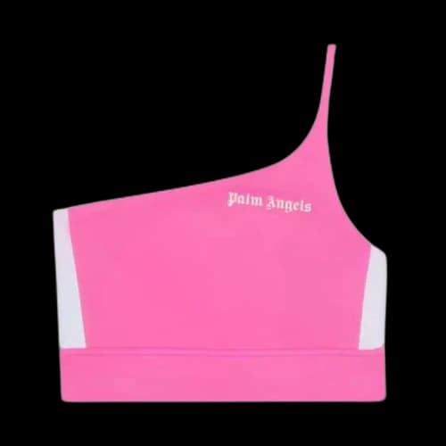 Palm Angels One Shoulder Track Top 'Fuchsia/White'
