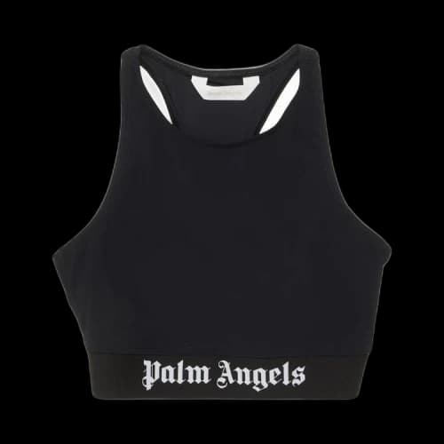 Palm Angels Logo Sport Top 'Black/White'