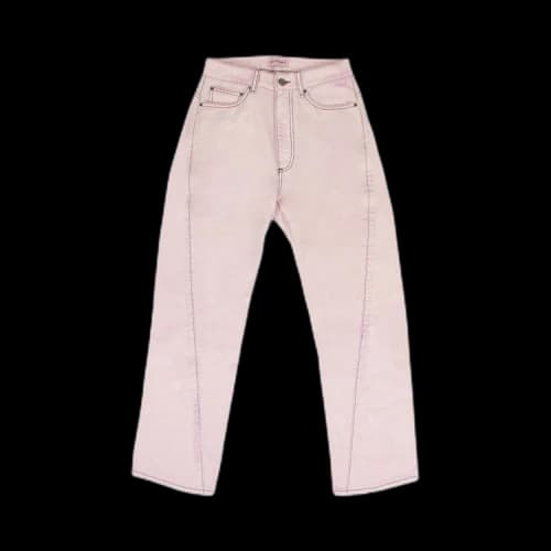 Palm Angels Curved Seam Jeans Pants 'Pink'