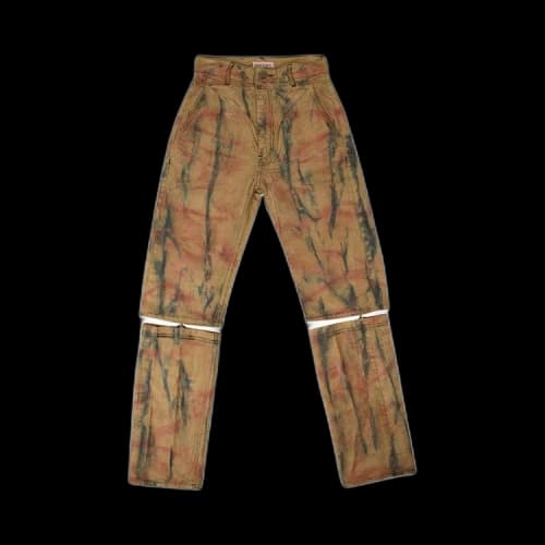 Palm Angels Tie Dye Corduroy Pants 'Yellow'