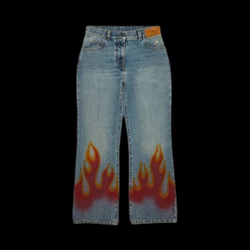 Palm Angels Burning Flared Jeans 'Light Blue'
