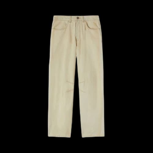Palm Angels Tapered High Waisted Jeans 'Off White'