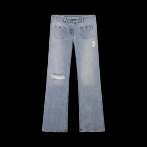 Palm Angels Denim Bootcut Jeans Light Blue