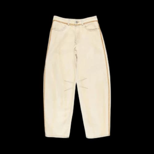 Palm Angels 5 Pocket Denim Carrot Pants 'Butter/Brown'