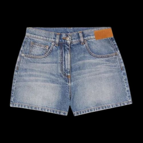 Palm Angels Star Denim Shorts 'Blue/Brown'