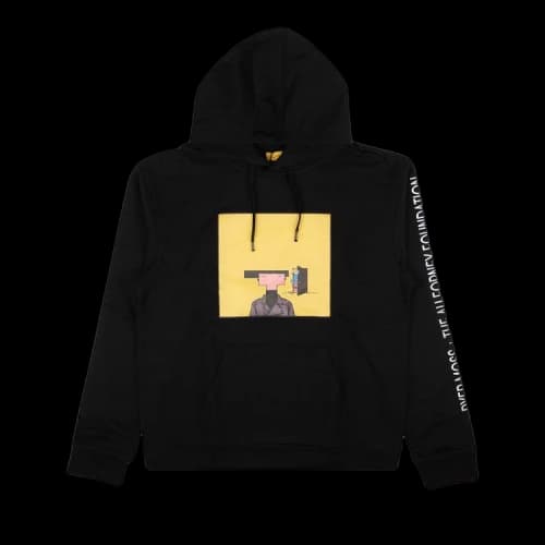 Pyer Moss Square Graphic Hooded Sweatshirt 'Black/Yellow'