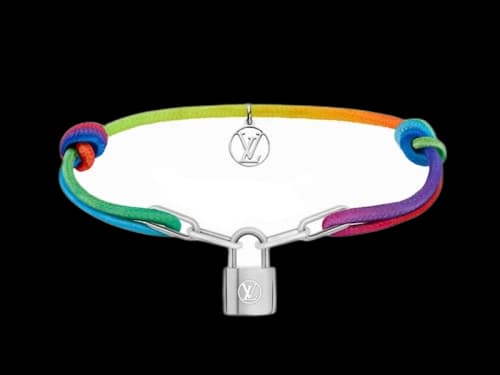 Louis Vuitton x Virgil Abloh Silver Lockit Bracelet Rainbow