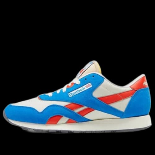 Reebok Classic Nylon Sports Shoes White/Blue/Black