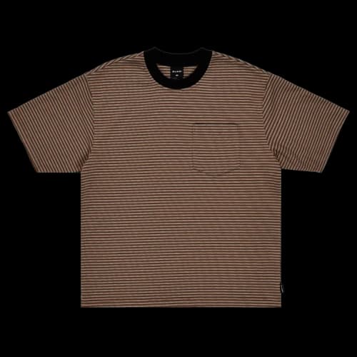 Quasi Iso Striped Pocket Tee 'Brown'