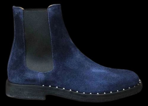 Valentino Garavani Suede Soul Rockstud Chelsea Boots Oceano Blue