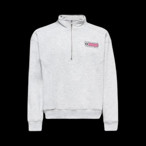 Sporty & Rich Athletic Group Flag Quarter Zip 'Grey'
