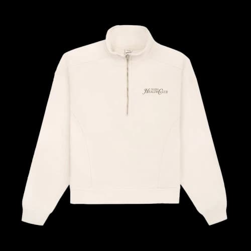 Sporty & Rich Rizolli Quarter Zip Sweatshirt 'Cream'