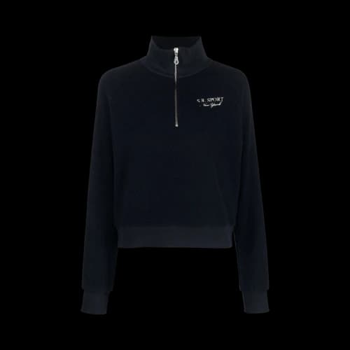 Sporty & Rich Sherpa Fleece Quarter Zip 'Navy'