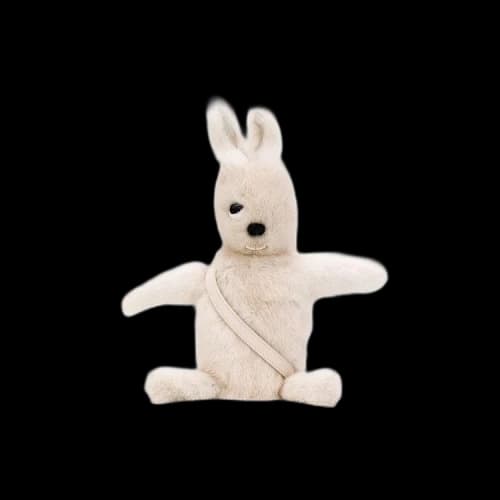 Rick Owens Hun Mink Fur Fat Bunny 'Milk'