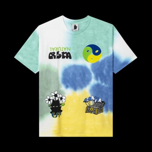 Real Bad Man Psychic Plant Tie Dye Short-Sleeve Shirt 'Blue/Green'