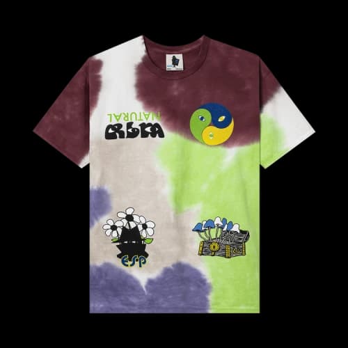 Real Bad Man Psychic Plant Tie Dye Short-Sleeve Shirt 'Rust/Yellow'