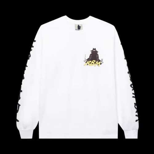 Real Bad Man Piano Meditation Long-Sleeve Tee 'White'