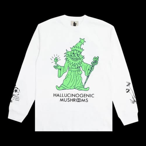 Real Bad Man Hallucinogenic Wiz Long-Sleeve Tee 'White'