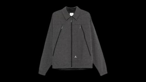 Roa Lamon Reinforced Technical Zip Up Shirt Black