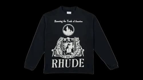 Rhude Youth Of America L/S Tee Black/White