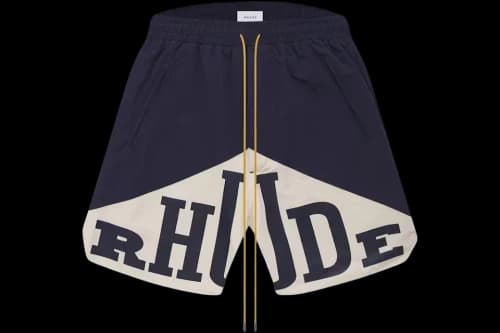 Rhude Cupro Yachting Shorts Navy/White