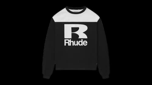 Rhude Racing Panel L/S Shirt Black/White