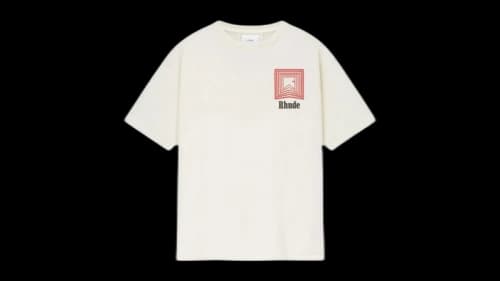 Rhude Chevron Logo Repeat Tee White