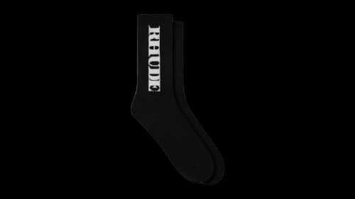 Rhude Tripoli Racing Logo Socks Black/White