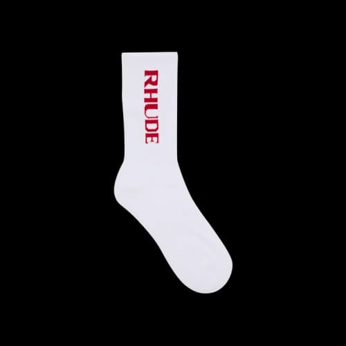 Rhude Filtaro Logo Sock 'White/Red'