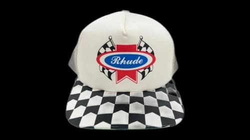 Rhude Chevron Rally Trucker Hat Off White