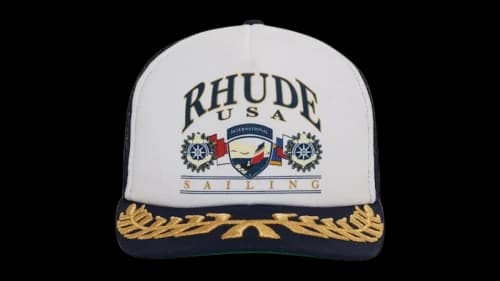 Rhude USA Sailing Icon Trucker Hat Navy/White