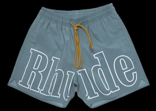 Rhude Logo Swim Trunk Sage