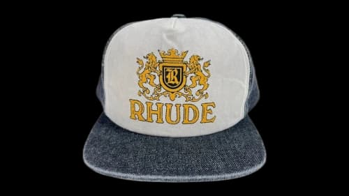 Rhude Cresta Denim Hat Black/Cream